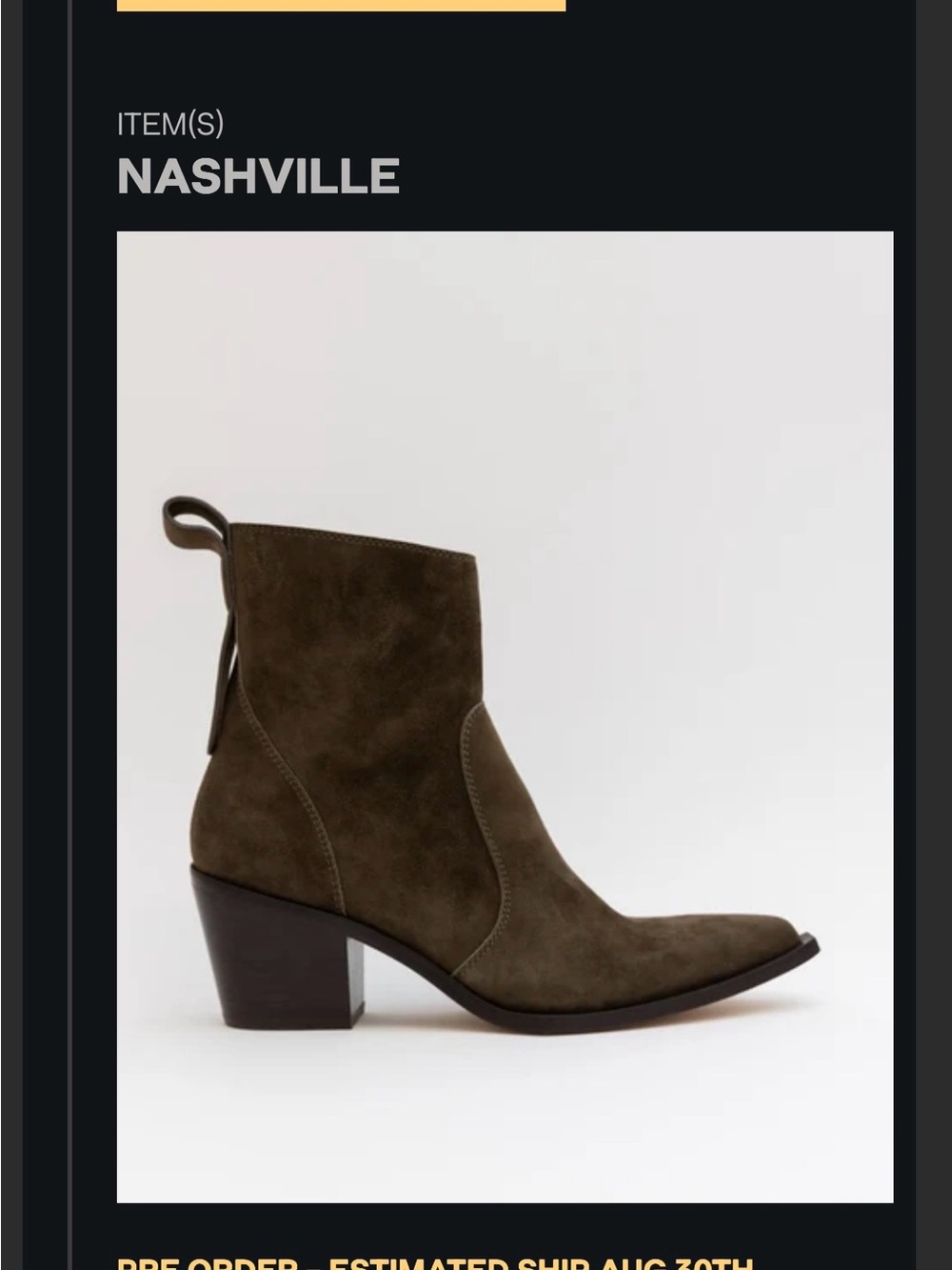 ONCEPT Nashville Ankle Boots | Autumn Moss | Size 6